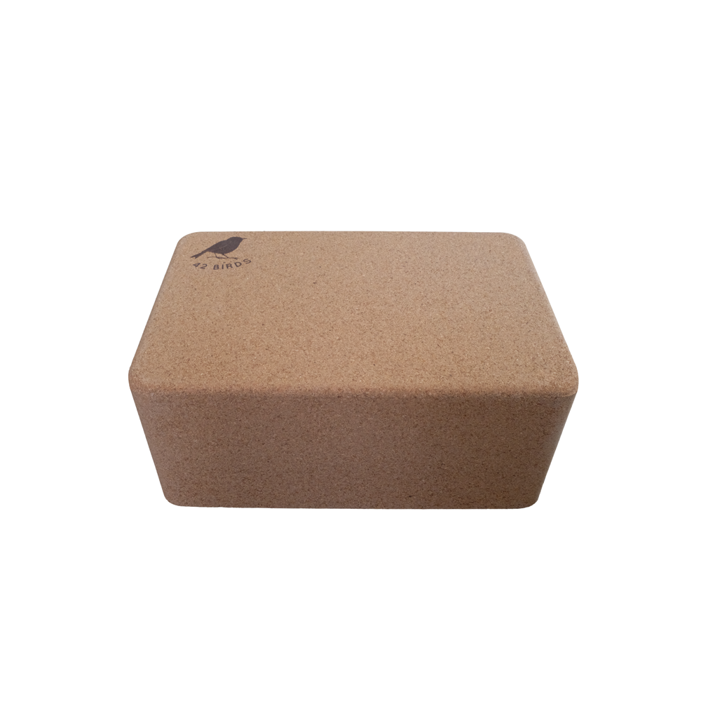 42 Birds 100 Recycled Cork Yoga Block Sustainable Eco Friendly Non Slip Handstand Blocks Toxic All Natural Premium Self Cleaning