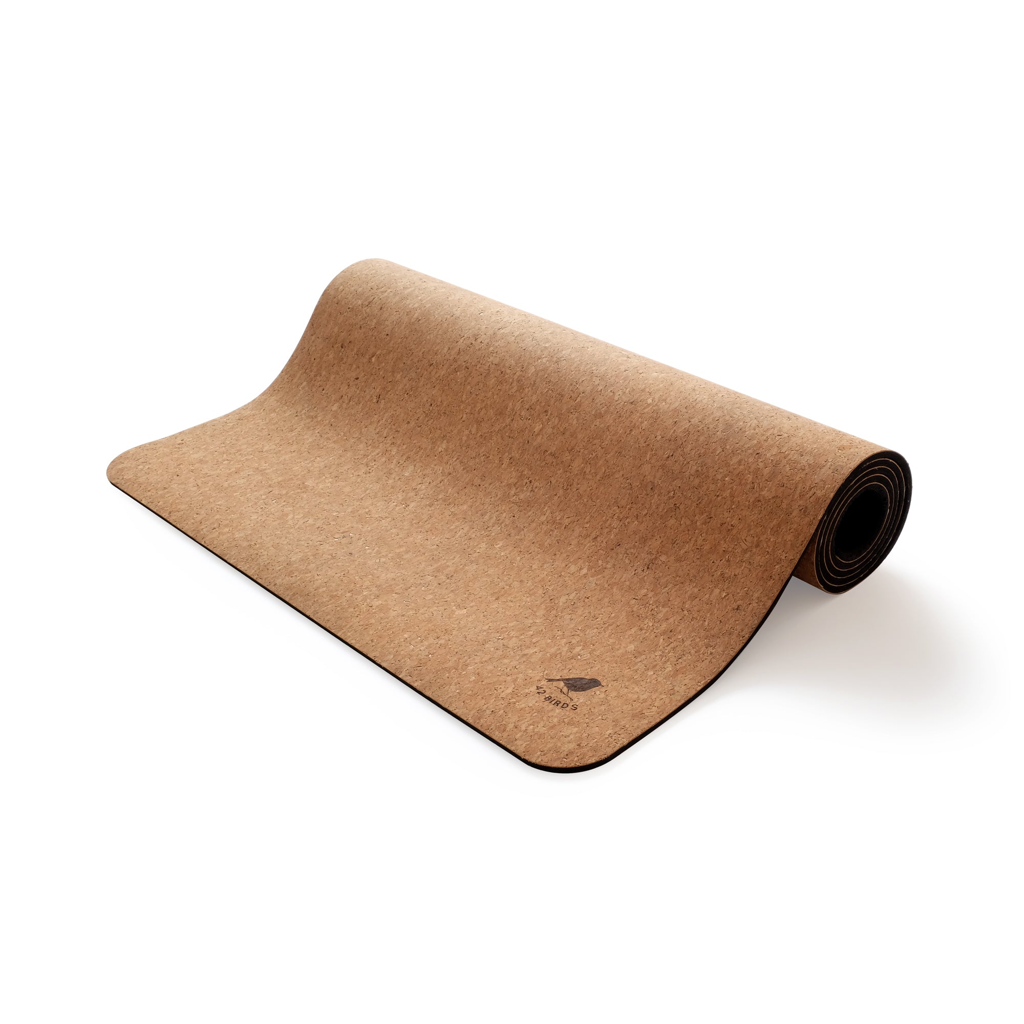 FrenzyBird 5mm Cork Yoga Mat with Carrying Strap and Alignment